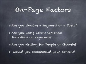 seo tips for on-page Google seo ranking criteria